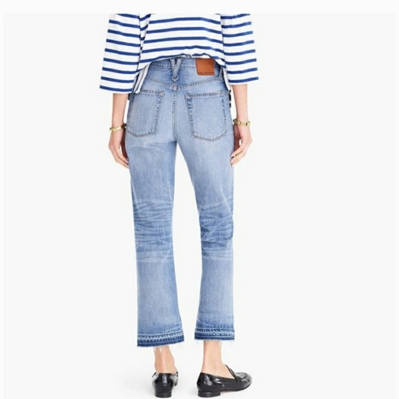 J Crew Point Sur Kick Out Crop Jeans NEW WIT - Picture 3 of 6